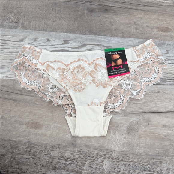Maidenform Other - Maidenform Women's Lace Bikini Panty - Cream, Tan, Rose Gold size L